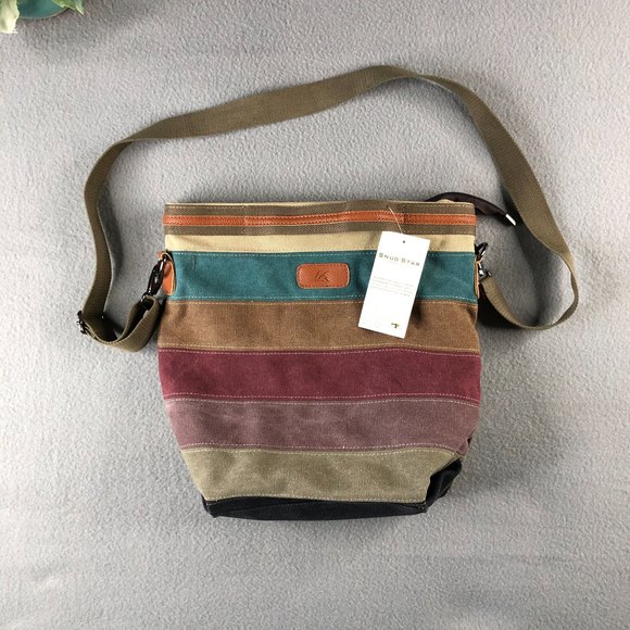 Snug Star Handbags - Canvas Striped Beach Tote, Hobo, Snug Star, Crossbody, Purse, NWT